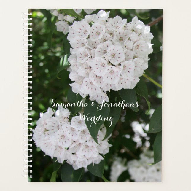 Agenda Planner floral de Laurel de Montaña Blanca (Anverso)