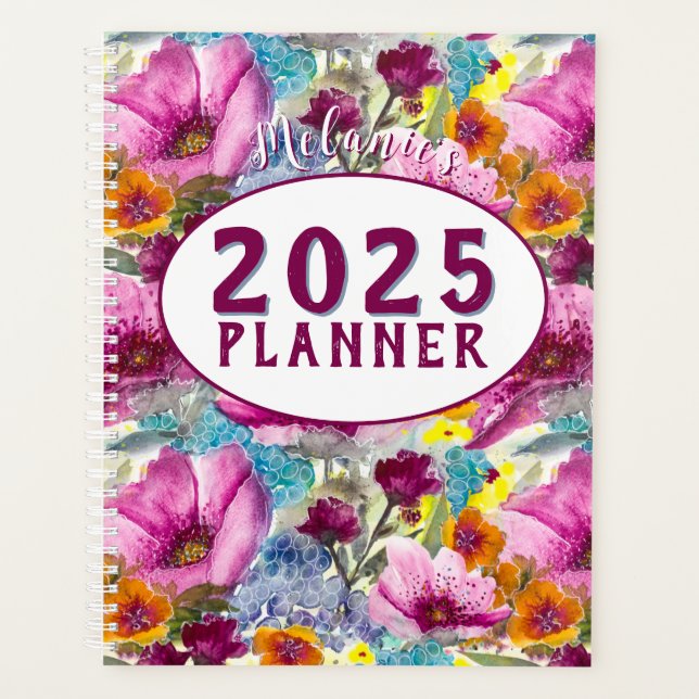 Agenda Planner floral de Personalizable Garden Goodness 2 (Anverso)