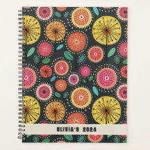 Planner floral escandinavo de boho elegante