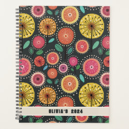 Agenda Planner floral escandinavo de boho elegante