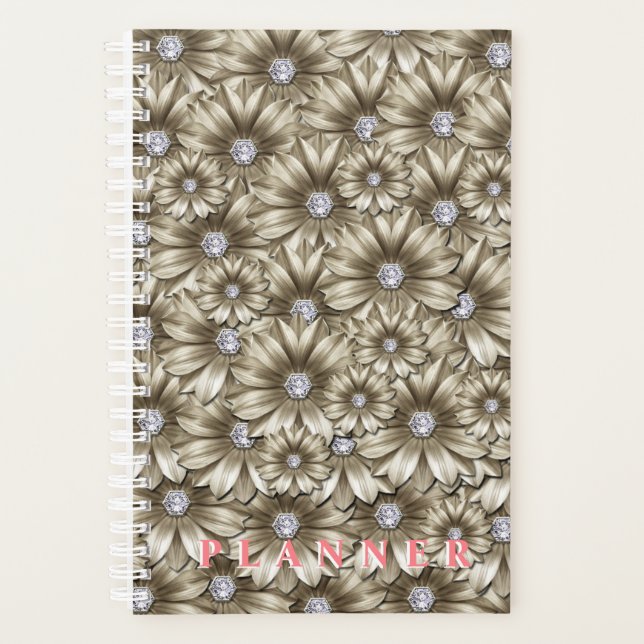 Agenda Planner Floral Gemstone (Anverso)