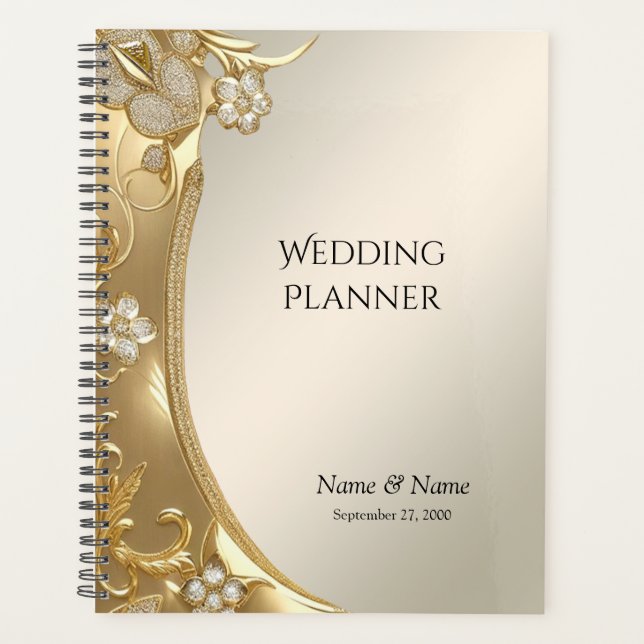 Agenda Planner floral Gold Ornate (Anverso)