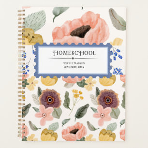 Agenda Planner Floral Homeschool para 2025-2026