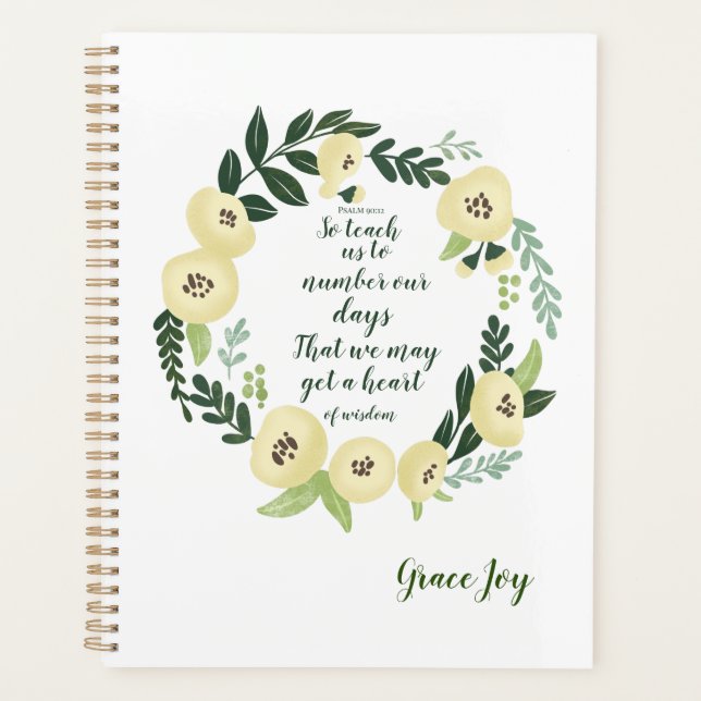 Agenda Planner floral moderno (Anverso)