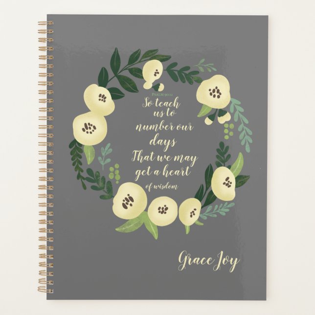 Agenda Planner floral moderno (Anverso)