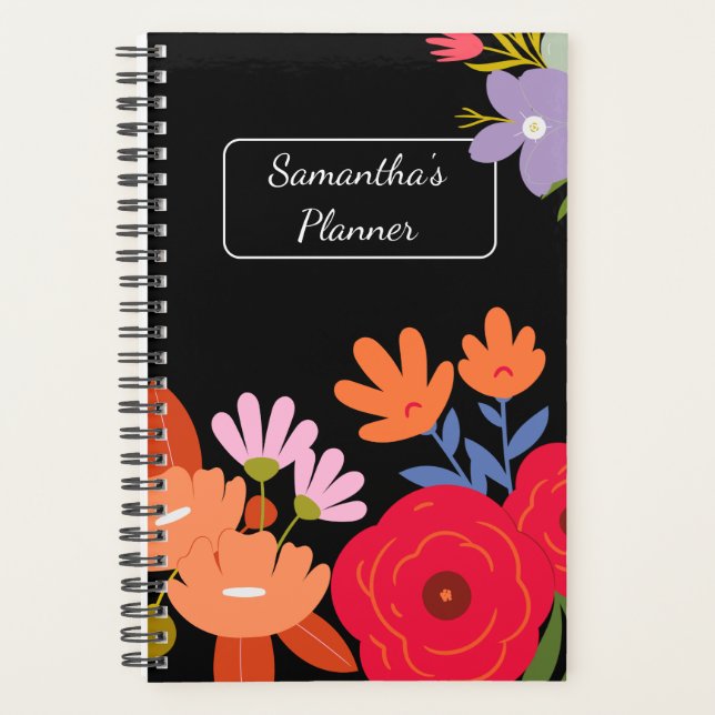 Agenda Planner floral - Personalizado (Anverso)