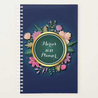 Agenda Planner floral personalizado 2021