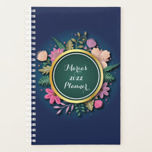 Agenda Planner floral personalizado 2022