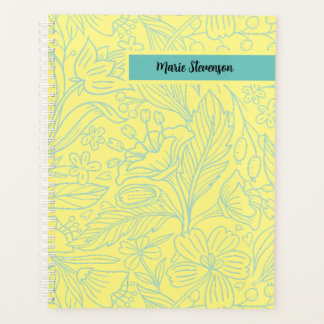 Agenda Planner floral personalizado de 12 meses