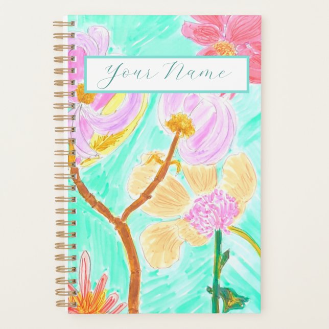 Agenda Planner floral por Ariella & Lily Designs (Anverso)