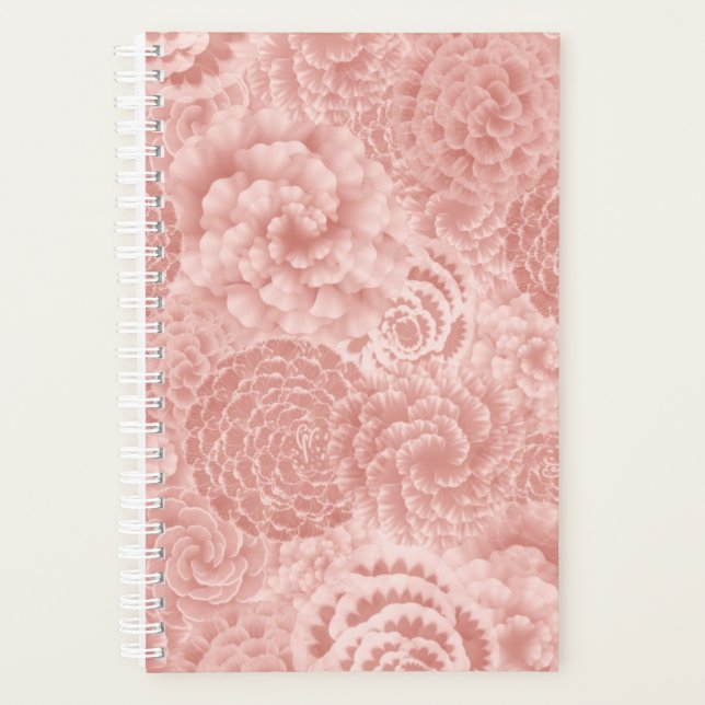 Agenda Planner floral rosado (Anverso)