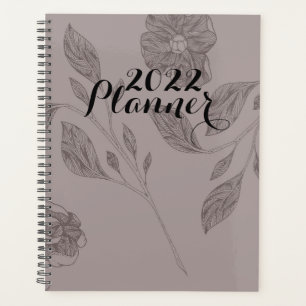 Agenda Planner Floral Taupe 2022
