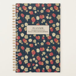 Agenda Planner floral vintage personalizado de los años 2