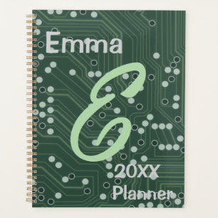 Agenda Planner, fondo de circuito verde