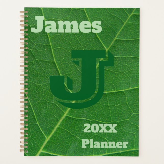 Agenda Planner, fondo de hoja de árbol (Anverso)