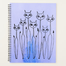 Agenda Planner (gatos dibujados a mano)