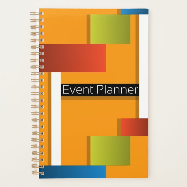 Agenda Planner geométrico moderno semanal y mensual (Anverso)