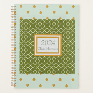 Agenda Planner geométrico personalizado de primavera de P