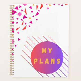 Agenda Planner geométrico vibrante y colorido