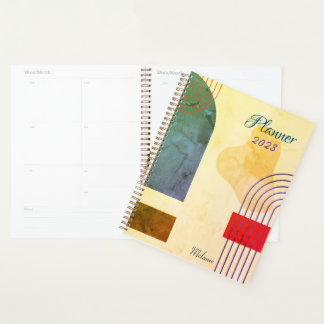 Agenda Planner geométrico y blob 2024