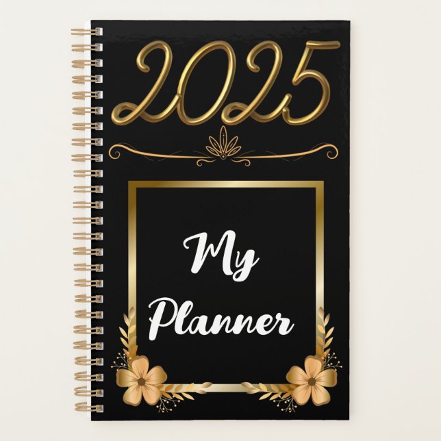 Agenda Planner Gold 2025 (Anverso)