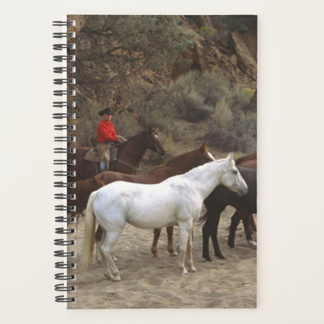 Agenda Planner Horse Photo Equine Cowboy Herd (Anverso)