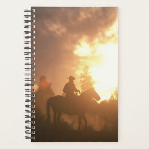 Agenda Planner Horse Photo Equine Sunset Cowboy