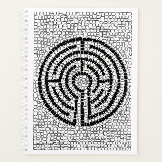 Agenda Planner LABYRINTH VII 8.5x11 / Blanco (Anverso)