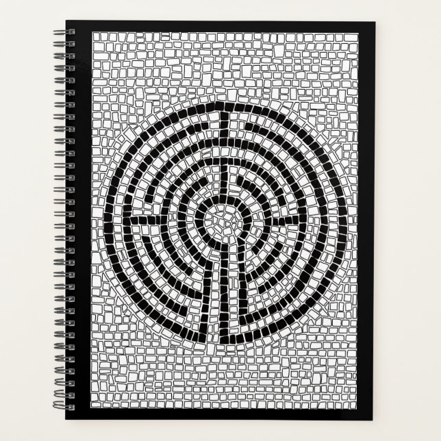 Agenda Planner LABYRINTH VII 8.5x11 / Negro (Anverso)