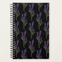 Planner Lavender - Patrón negro