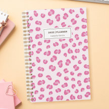 Planner mensual rosado moderno