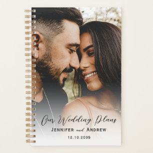 Agenda Planner moderno de casamiento con fotografía y cal