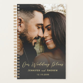 Agenda Planner moderno de casamiento con fotografía y cal