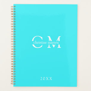 Agenda Planner moderno mínimo de iniciales de monograma