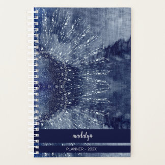 Agenda Planner monogramado de manala azul