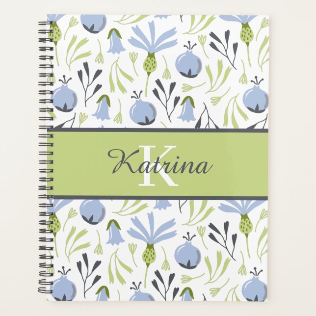 Agenda Planner Monogramado floral (Anverso)