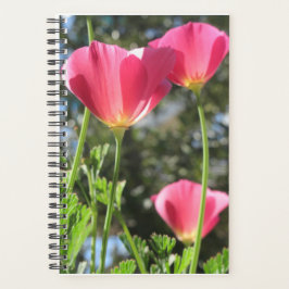 Agenda Planner Mt Tamalpais con flores rosas