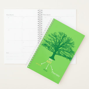 Agenda Planner 'My Art' green