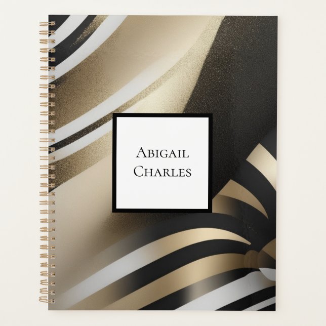 Agenda Planner negro y oro (Anverso)