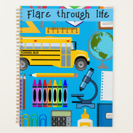 Agenda Planner Notebook school, profesores, estudiantes