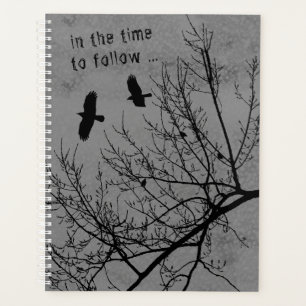 Agenda Planner paisajístico de árboles y cultivos góticos