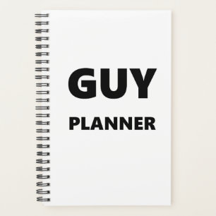 Agenda Planner Para Hombres Guy Planner Black Font White