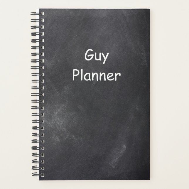 Agenda Planner Para Hombres Guy Planner Chalkboard Style (Anverso)
