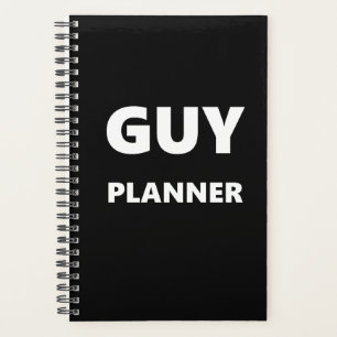 Agenda Planner Para Hombres Guy Planner White Font Black