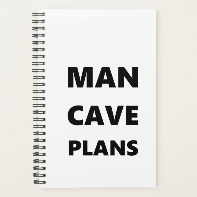 Agenda Planner Para Hombres Los Planes De Cueva De Hombre (Anverso)