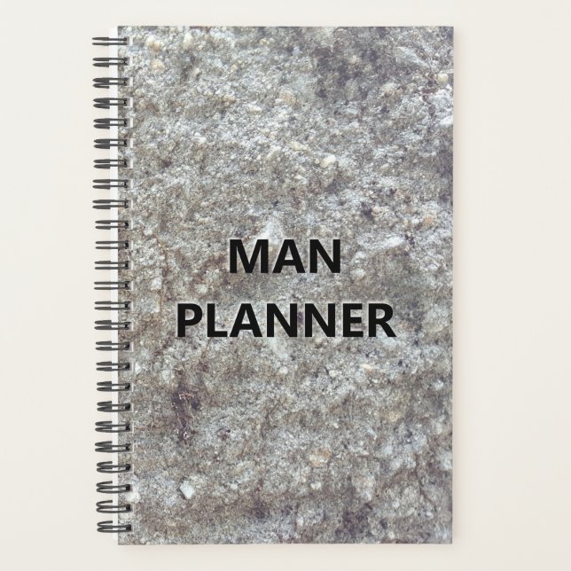 Agenda Planner Para Hombres Planner Grabado Piedra tallad (Anverso)