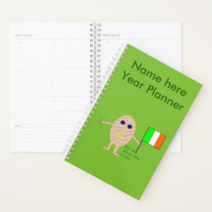 Agenda Planner patriótico irlandés de Personalizado de hu