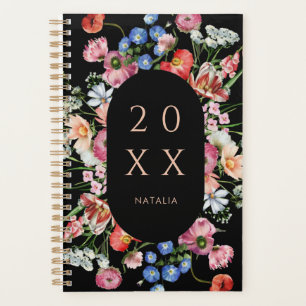 Agenda Planner personalizado audaz de floral maestra hola