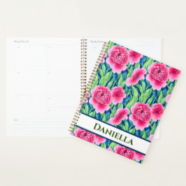 Agenda Planner personalizado de acuarela floral