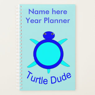 Agenda Planner Personalizado de Bright Blue Turtle Dude